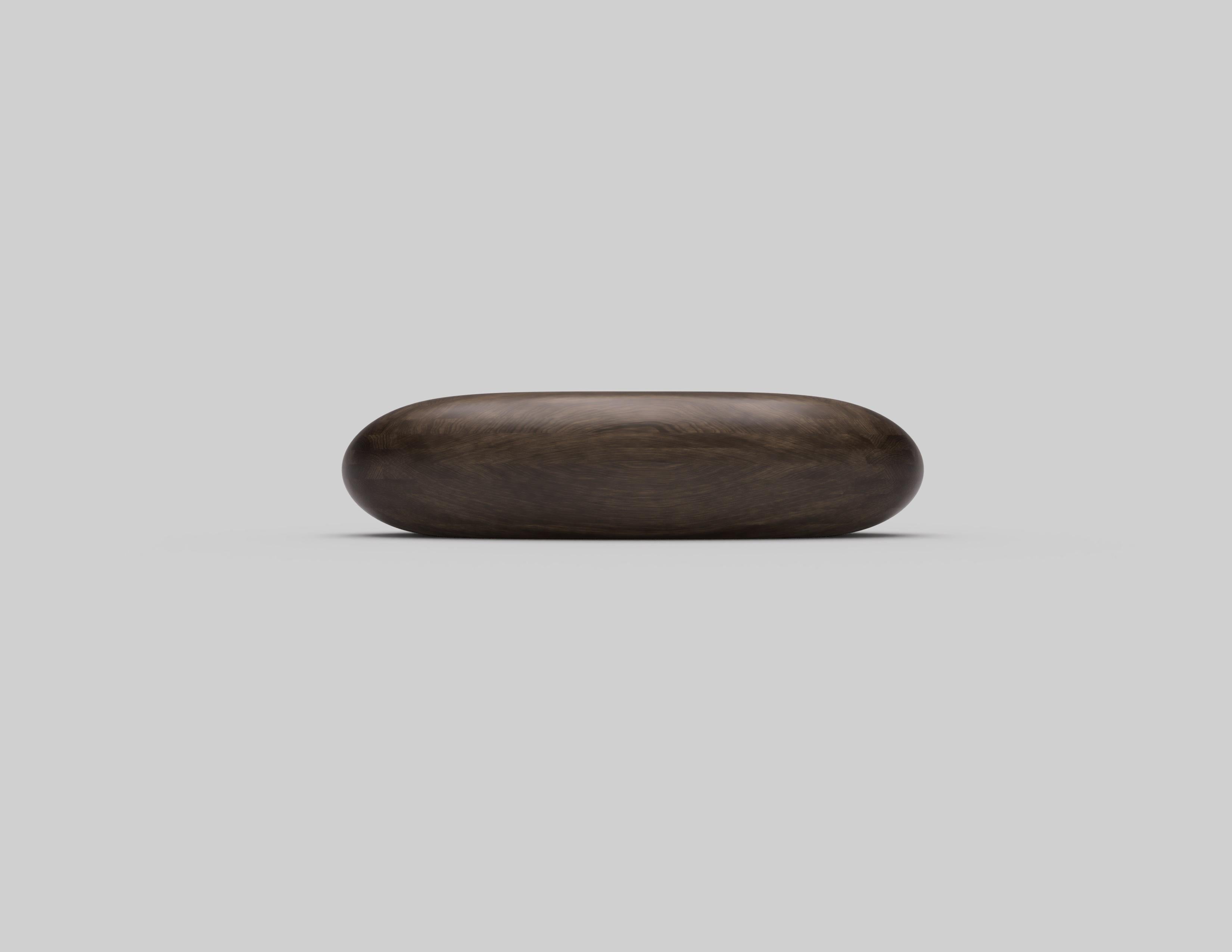 Dimple Large Walnut Décor Bench by Johan Wilén In New Condition For Sale In Stockholm, SE