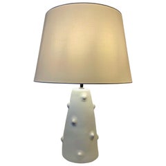 Dimpled Pottery Conical Table Lamp