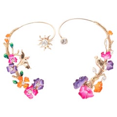 Din Raat Gold Ear Cuffs by Kahana Jewels