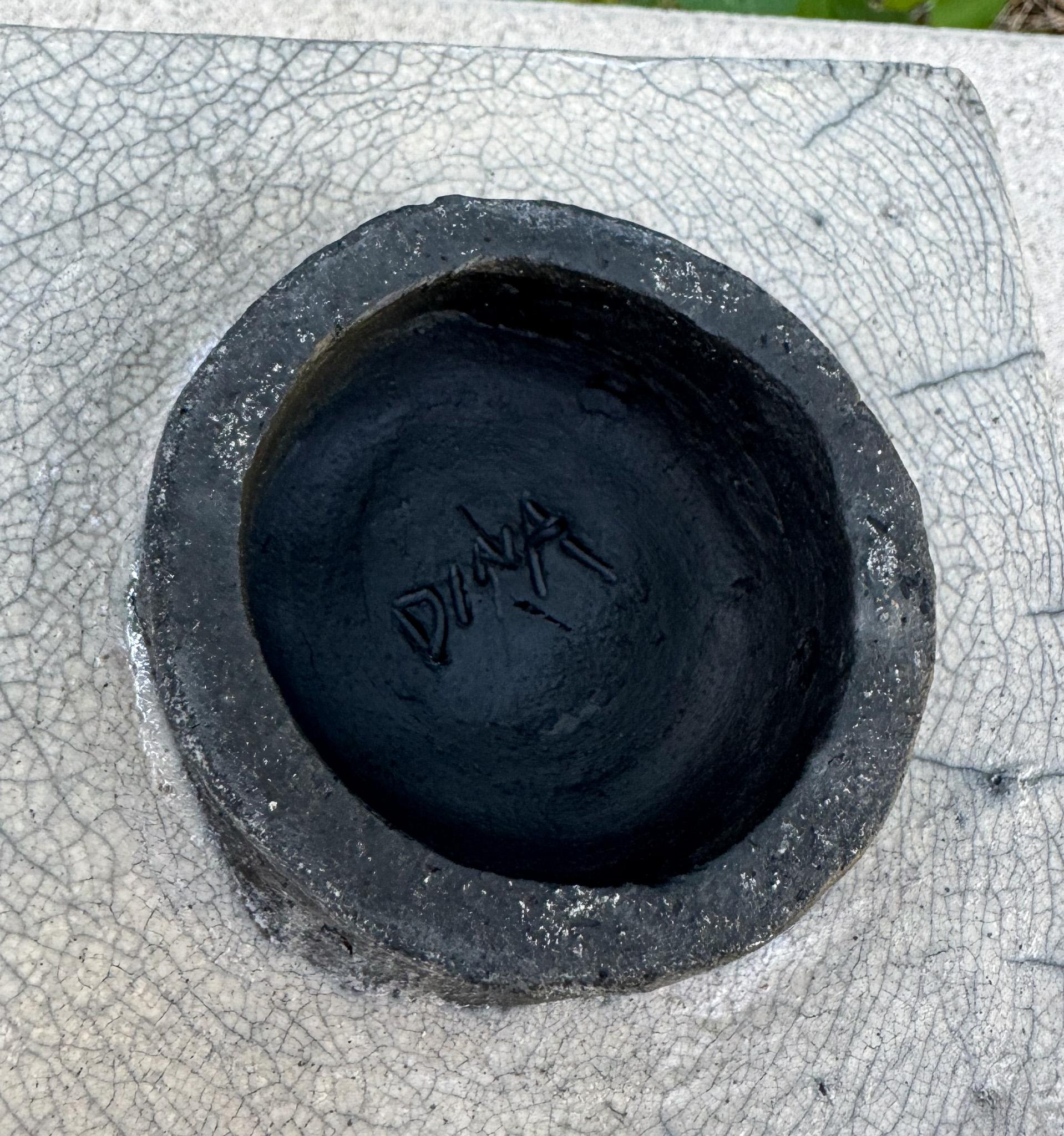 Vaso Dina Angel-Wing Raku Ikebana, XX secolo in vendita 10