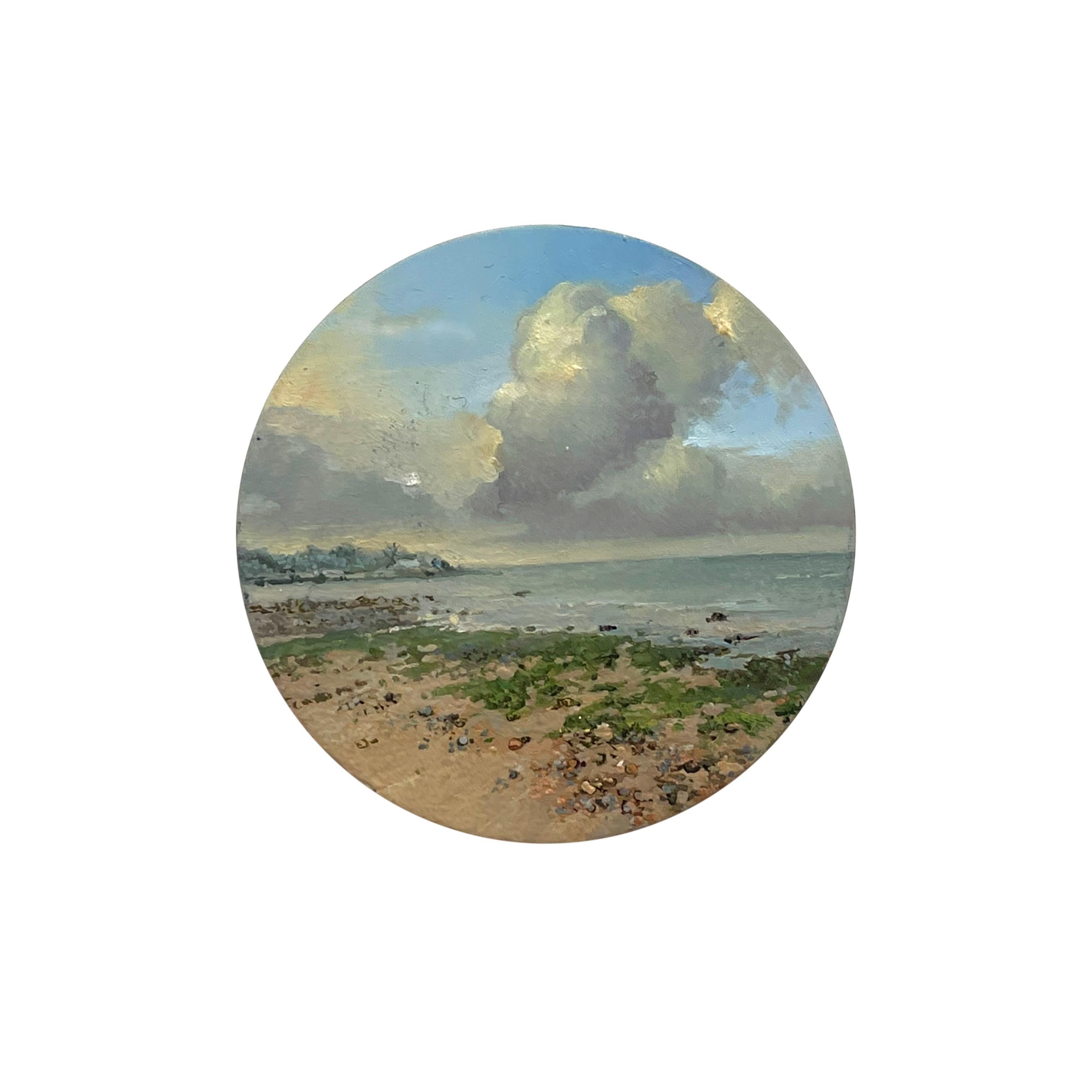 Dina Brodsky Landscape Painting - Cape #8: Falmouth, miniature realist landscape painting