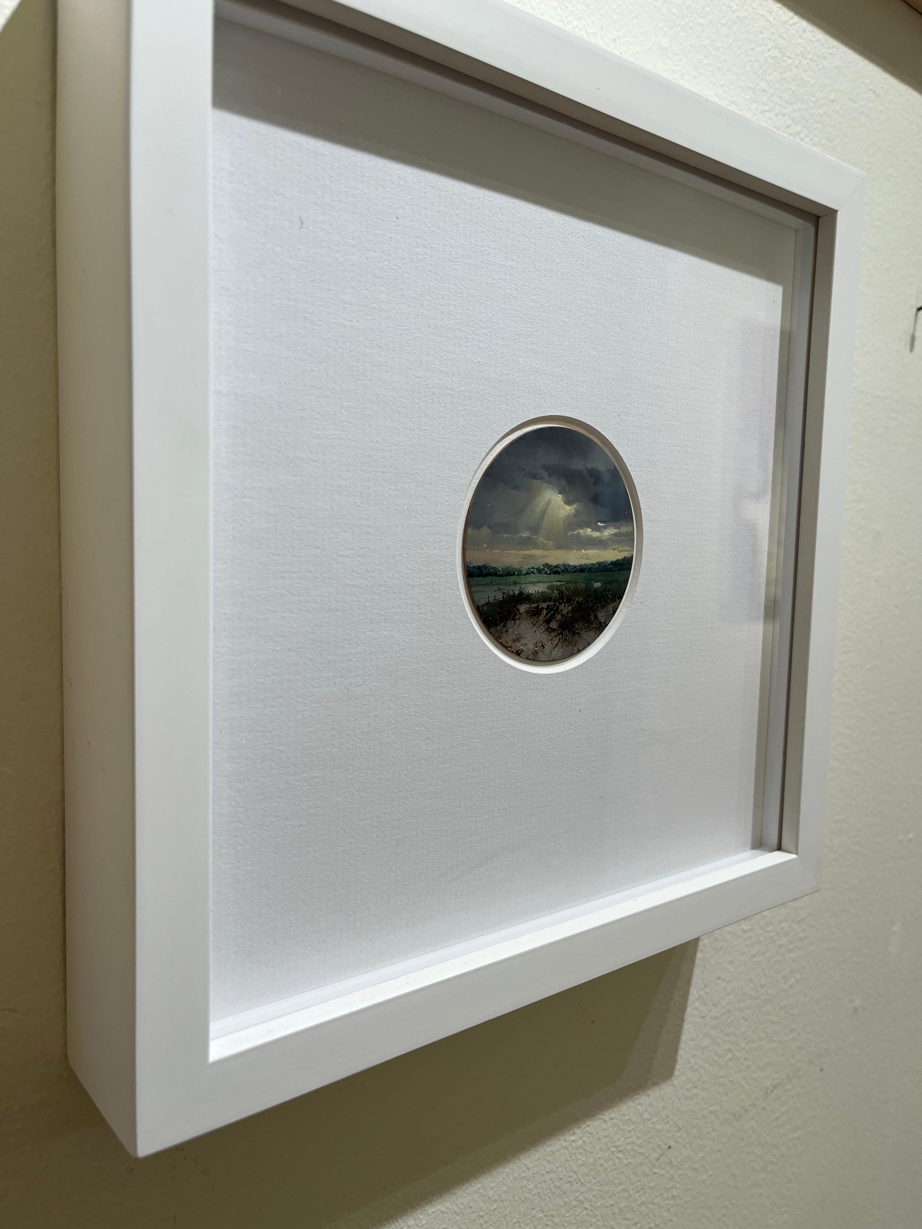 Cape n°9 : Falmouth, peinture de paysage réaliste miniature en vente 2