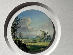 Dina Brodsky, Paysage de campagne, peinture miniature raliste