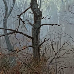 Dina Brodsky, Trees, 2022, miniature realist landscape painting