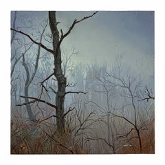 Dina Brodsky, Trees, 2022, miniature realist landscape painting