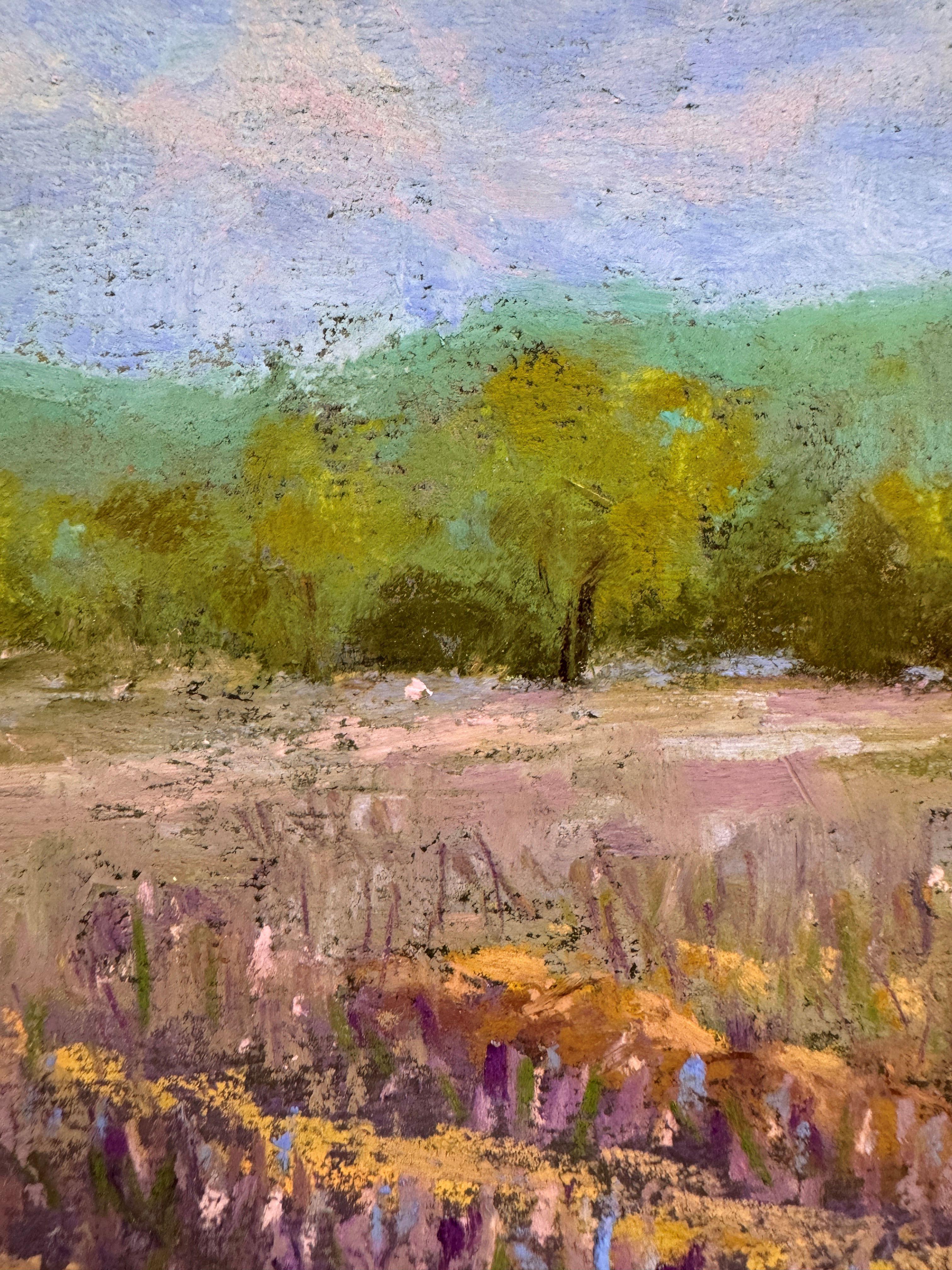 Un po' di lavanda - Pittura impressionista a pastello su un campo di lavanda - Painting Impressionismo di Dina Gardner