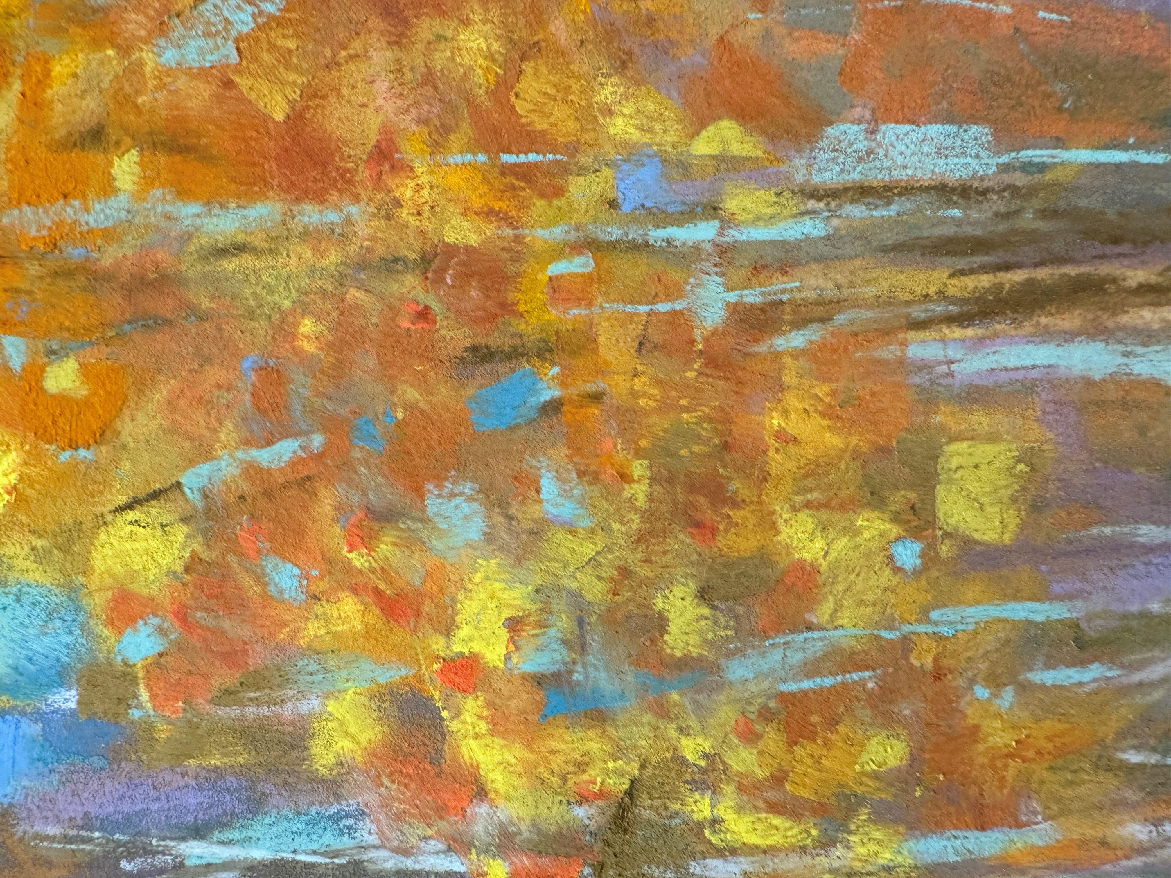 La magia del otoño - Pintura al pastel impresionista de un árbol otoñal - Painting Impresionista de Dina Gardner