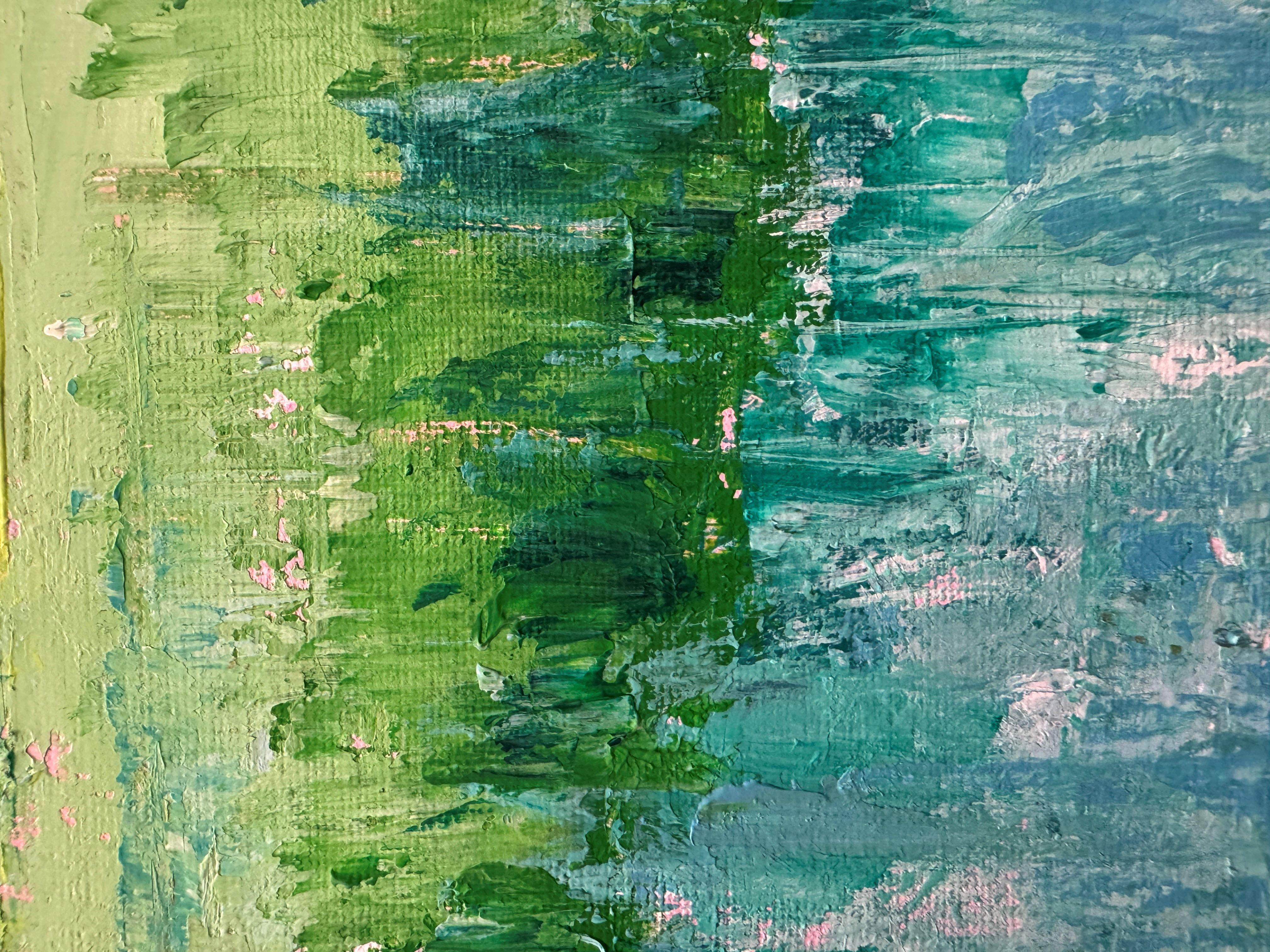 Away From It All - Textured Abstract Acrylic Landscape Painting For Sale 2