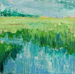 Away From It All - Textured Abstract Acrylic Landscape Painting