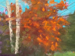 Carreteras secundarias - Pintura al pastel de paisajes impresionistas de Nueva Inglaterra