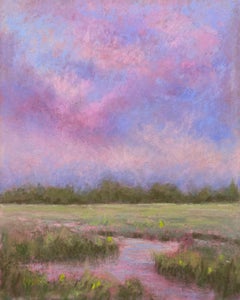 Beginnings of a Bluebird Day - Impressionist Pastel Landscape Painting