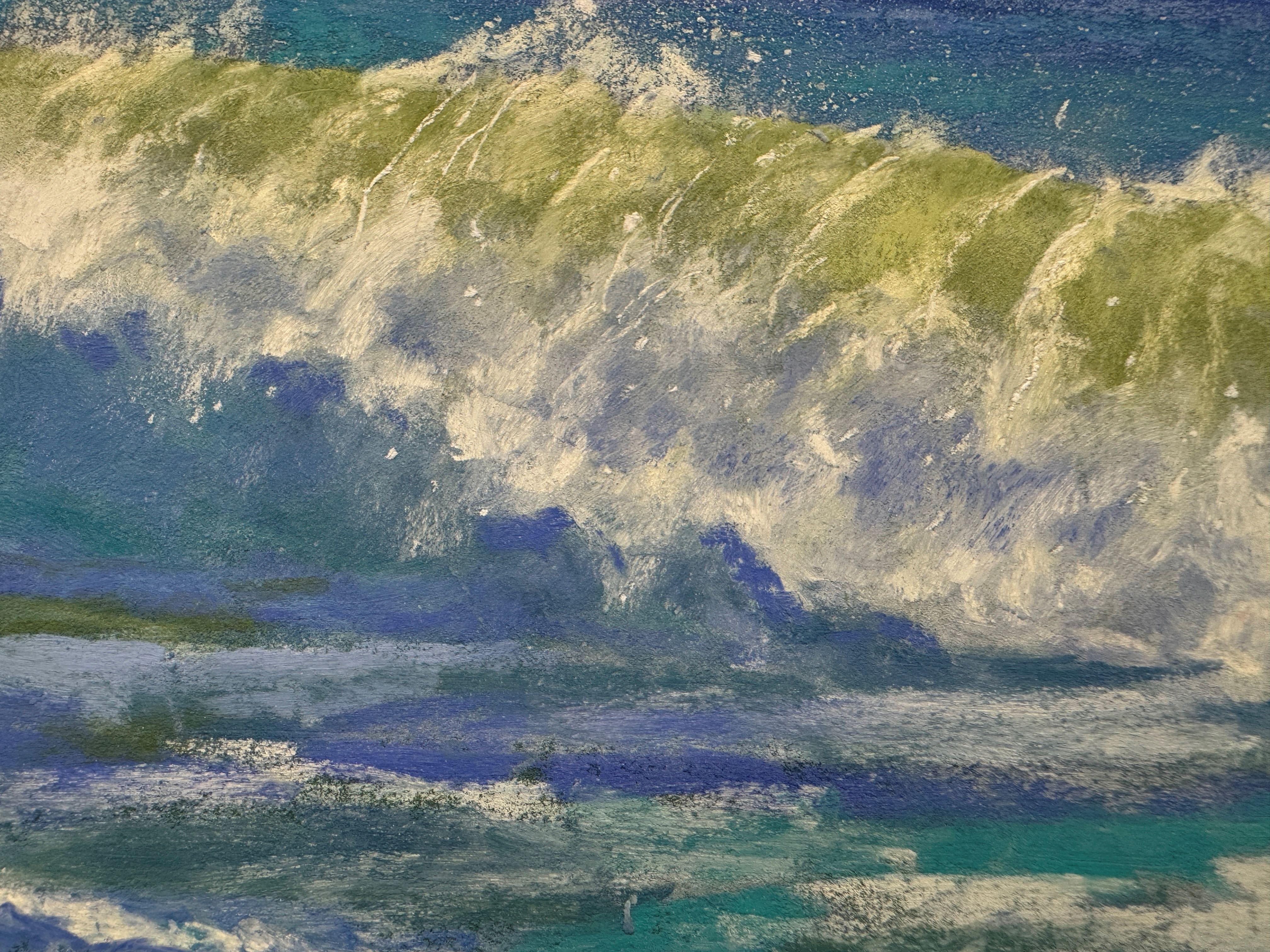 Belle of the Ball - Pastel Impressionist Wave Painting For Sale 1