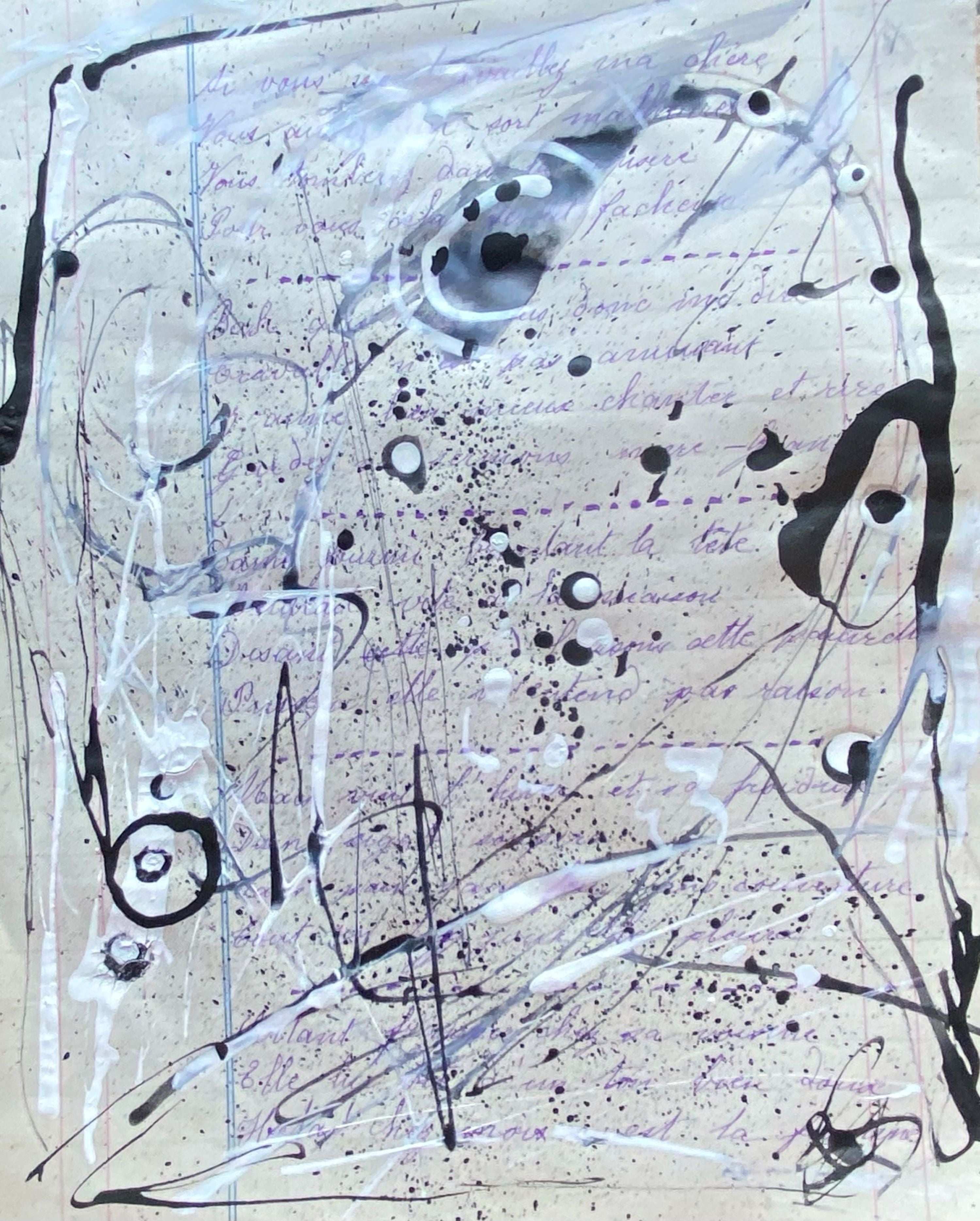 Abstract Painting Dina Gardner - Cafe Au Lait, peinture abstraite originale, 2020