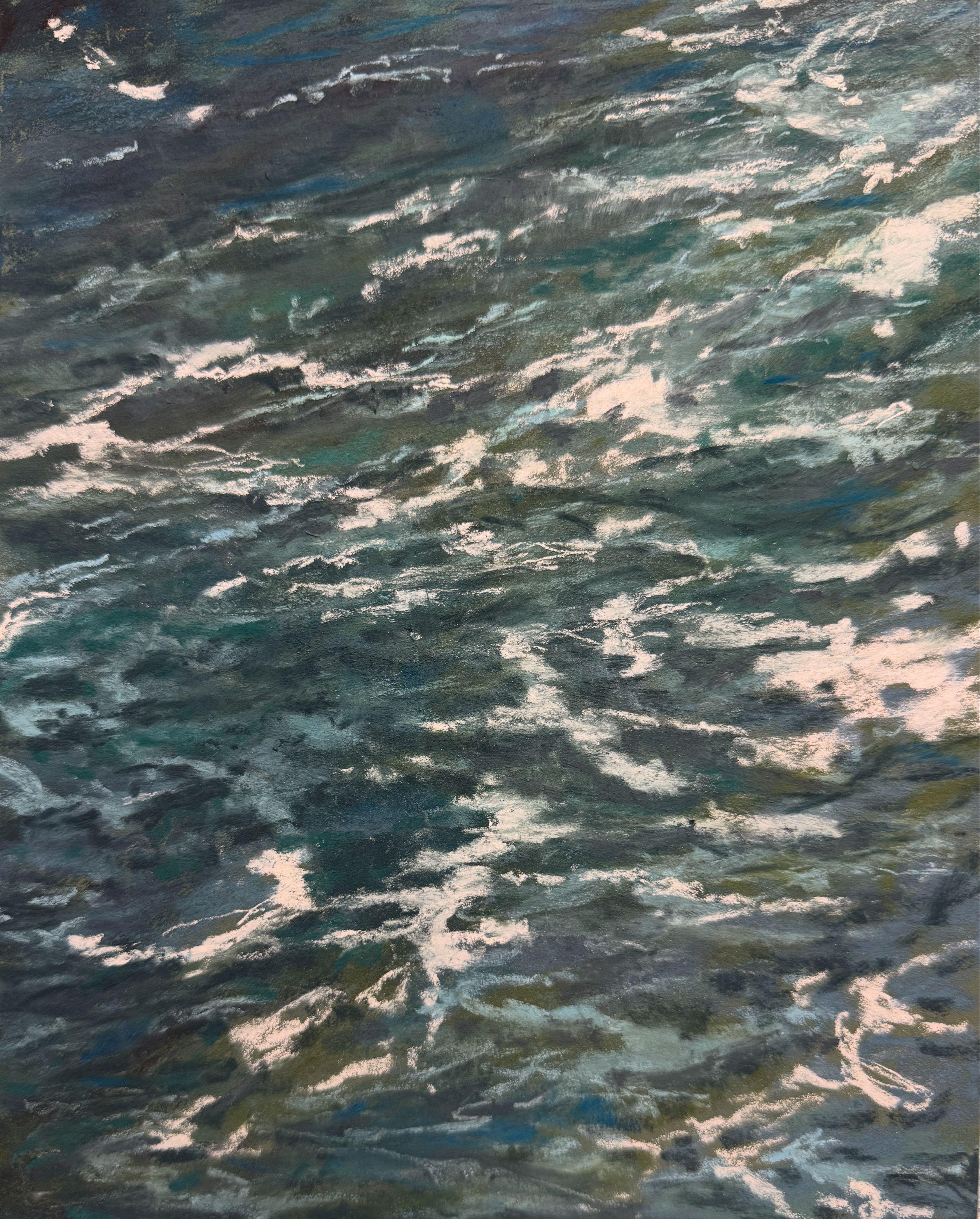 Gefangen im Sonnenlicht - Pastell Impressionistische Wellenmalerei