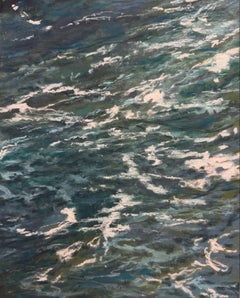 Up&Up au soleil  - Peinture impressionniste au pastel avec vagues