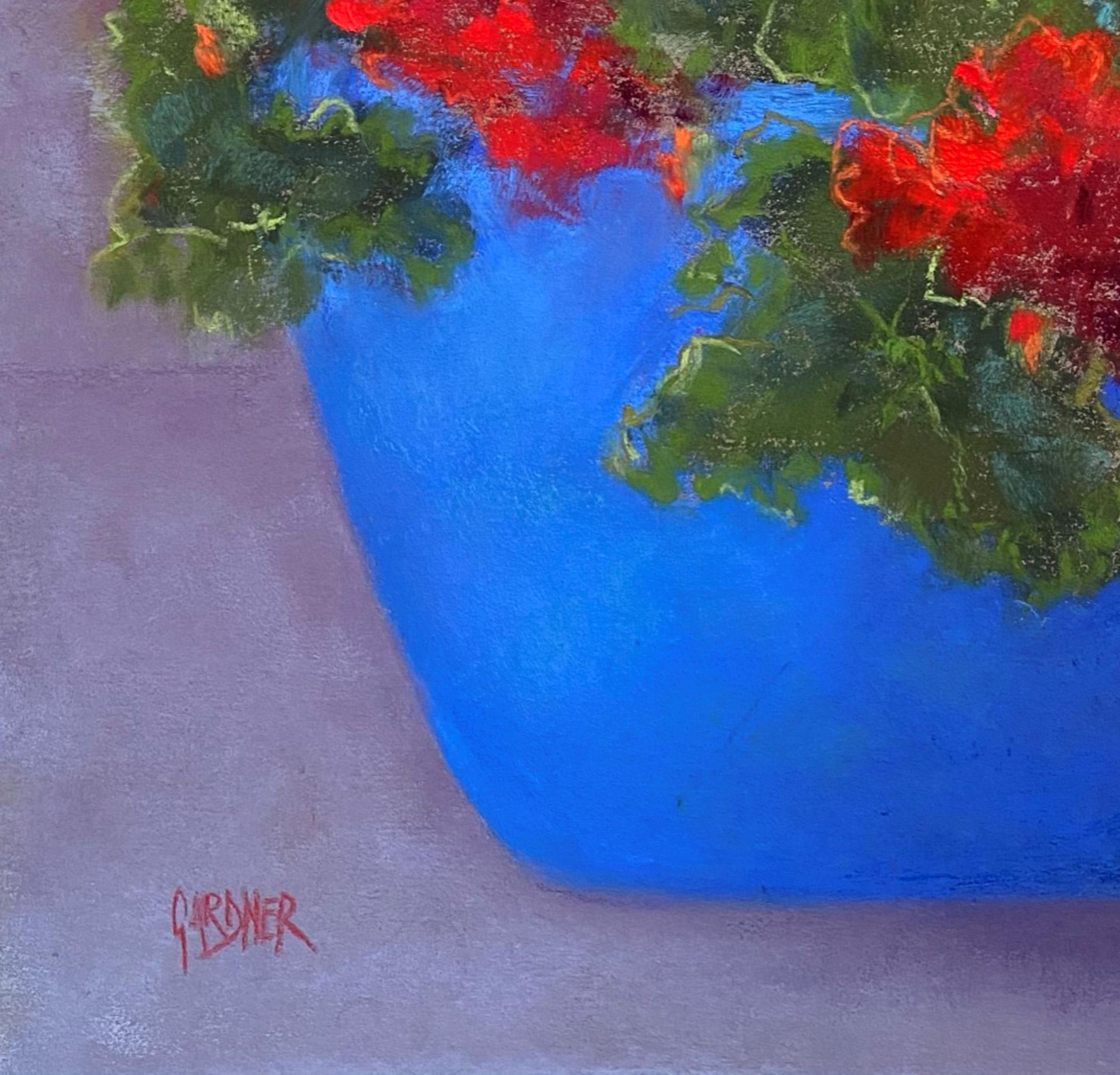 Cherry Red, Original Signed Impressionist Floral Still Life Pastel Painting 1