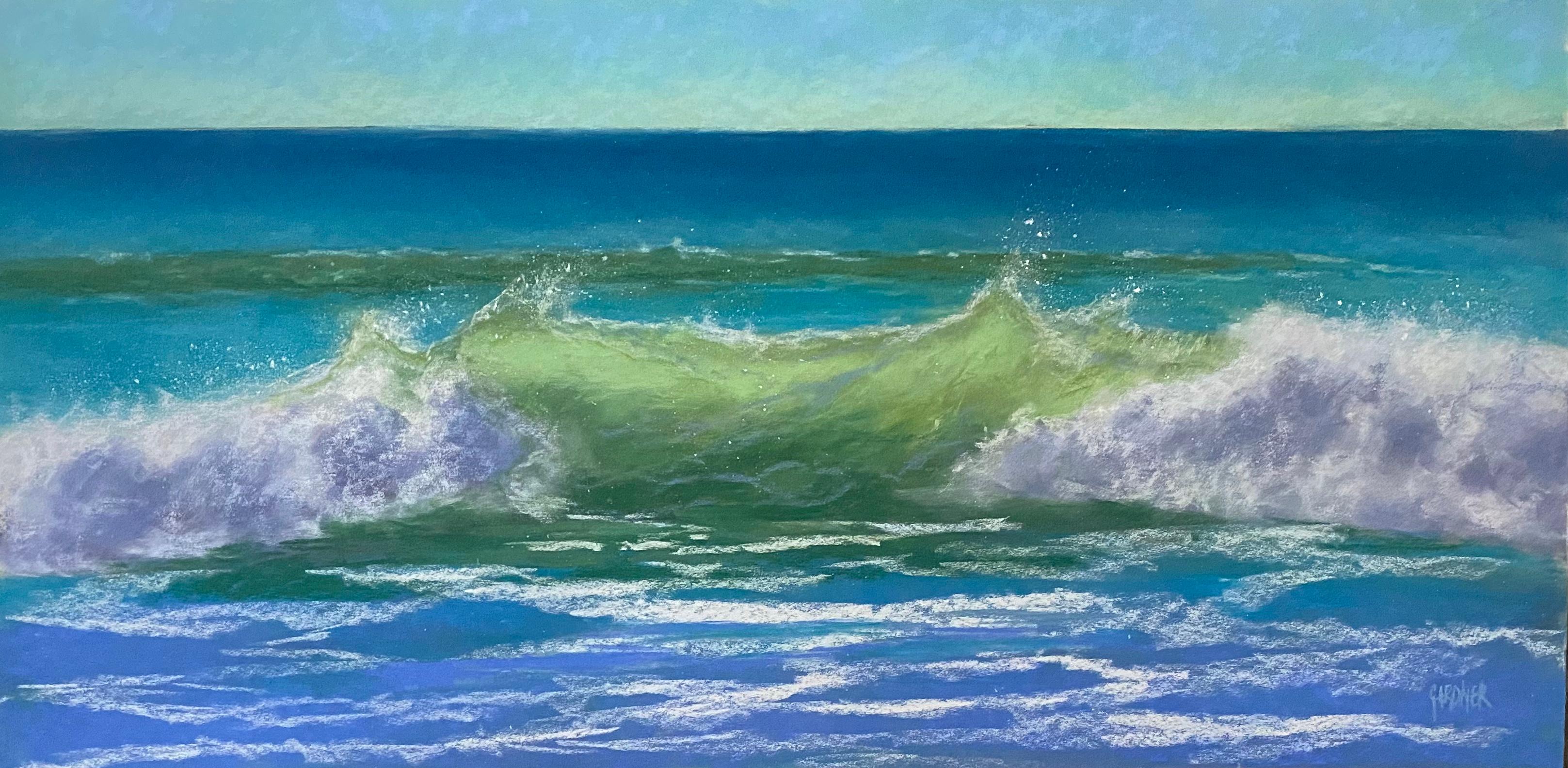 Crescendo - Impressionist Wave Pastel Painting