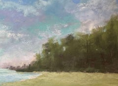 Sognare in blu - Pittura impressionista a pastello di palude