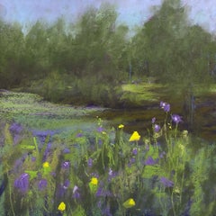 Feeling Mellow, Original Impressionist Landscape Pastel Painting on Board, 2021