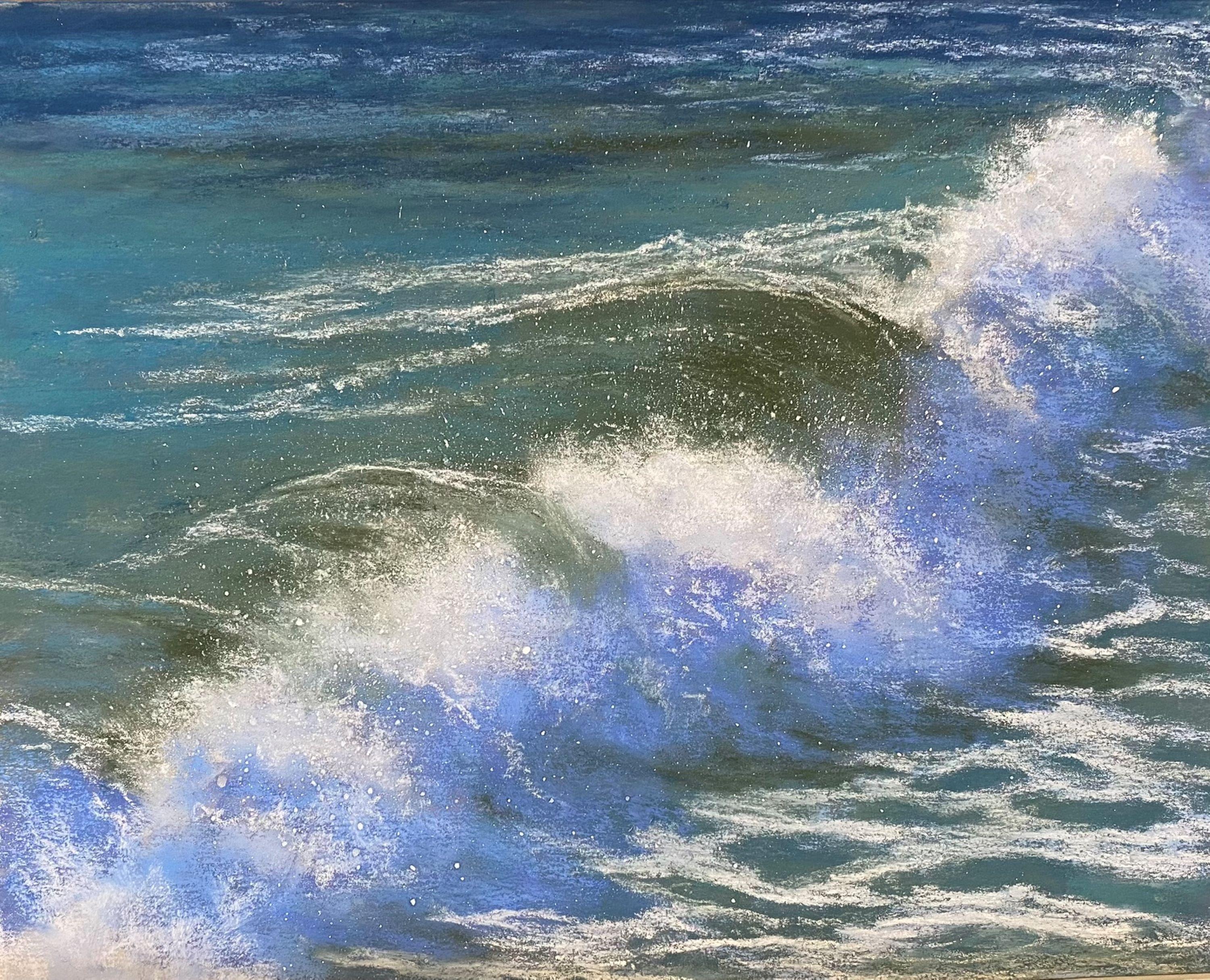 Landscape Painting di Dina Gardner - Fluidità - Pittura a pastello impressionista sulle onde