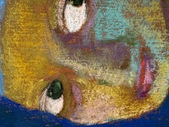 Girl With A Pearl Earring - German Expressionist Pastel Portrait Painting