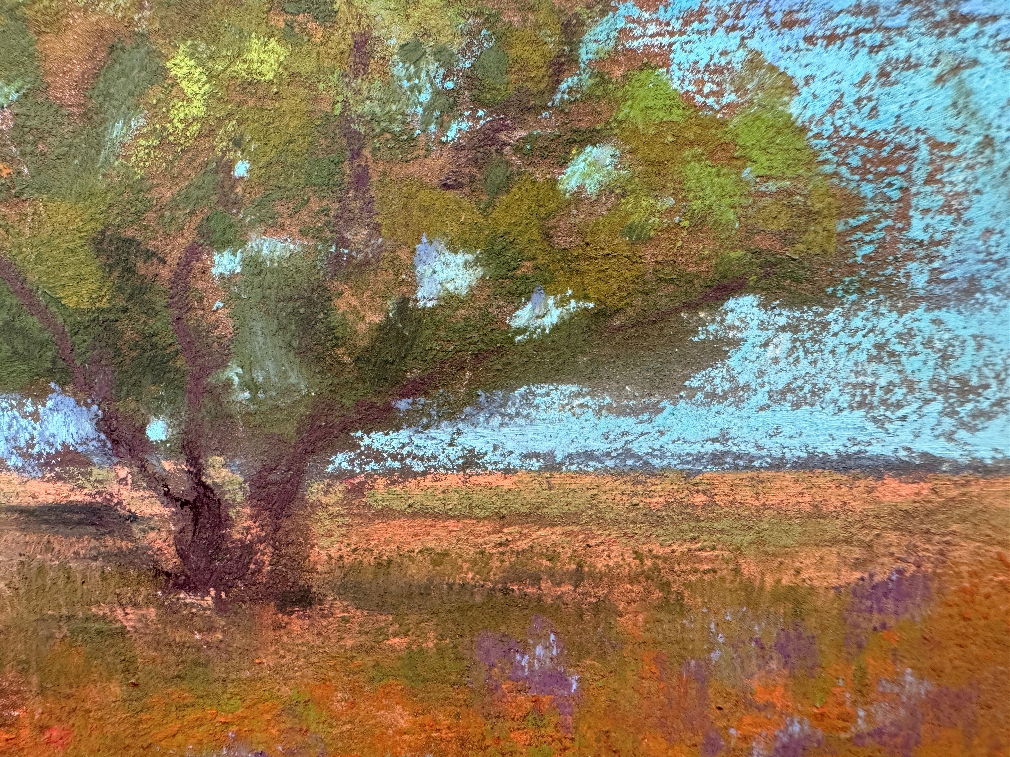 Going Solo - Peinture impressionniste française de paysage au pastel - Impressionnisme Painting par Dina Gardner