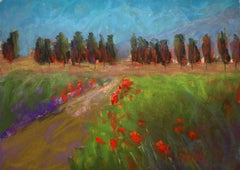 Gossip Girls - Europäische Landschaft, Pastellgemälde