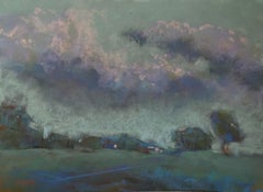 Heavy Cloud But No Rain - Impressionist Cloud Landscape Pastel Painting