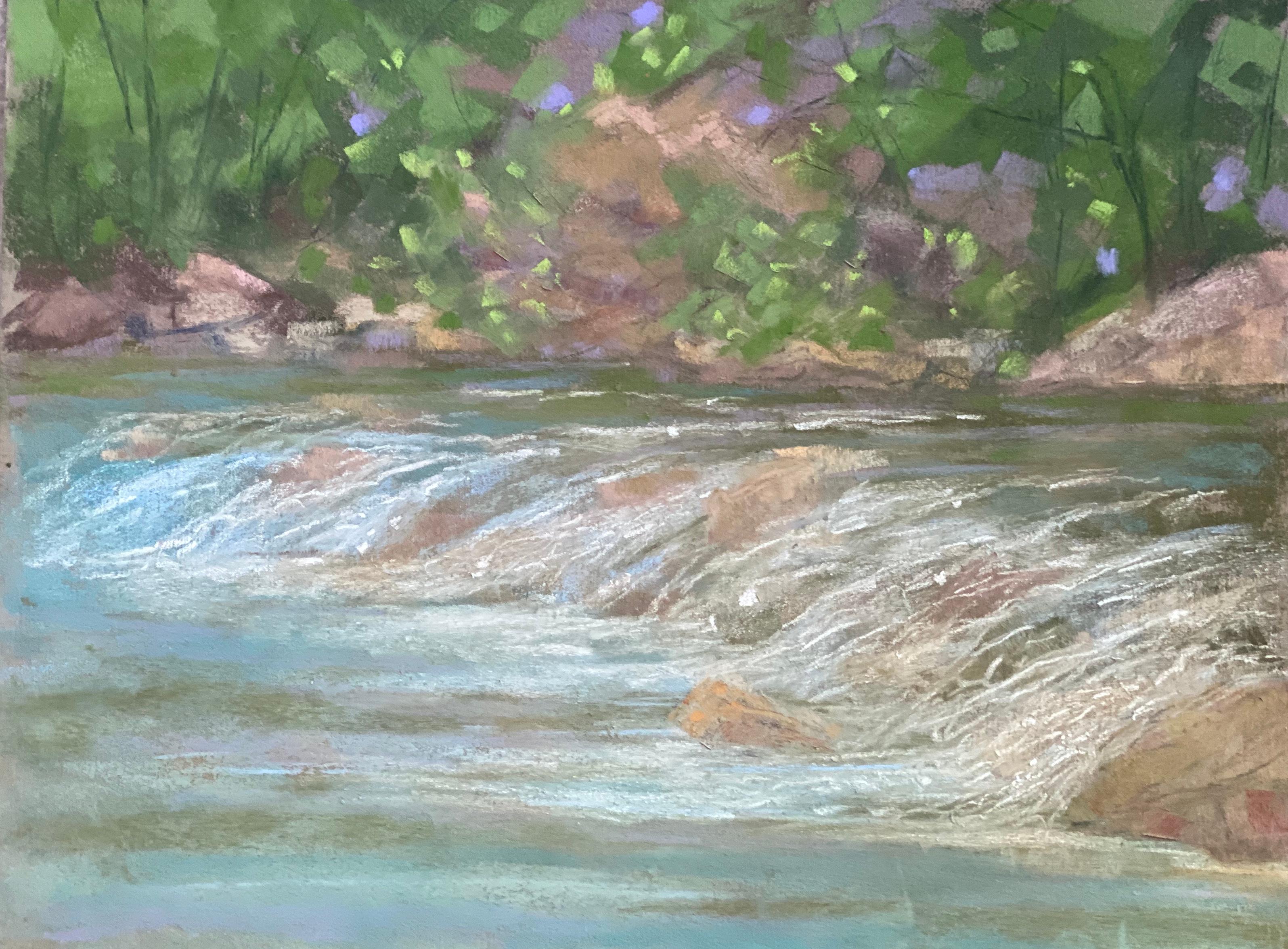 Dina Gardner Landscape Painting - Live Streaming, Original Impressionist Painting, 2020