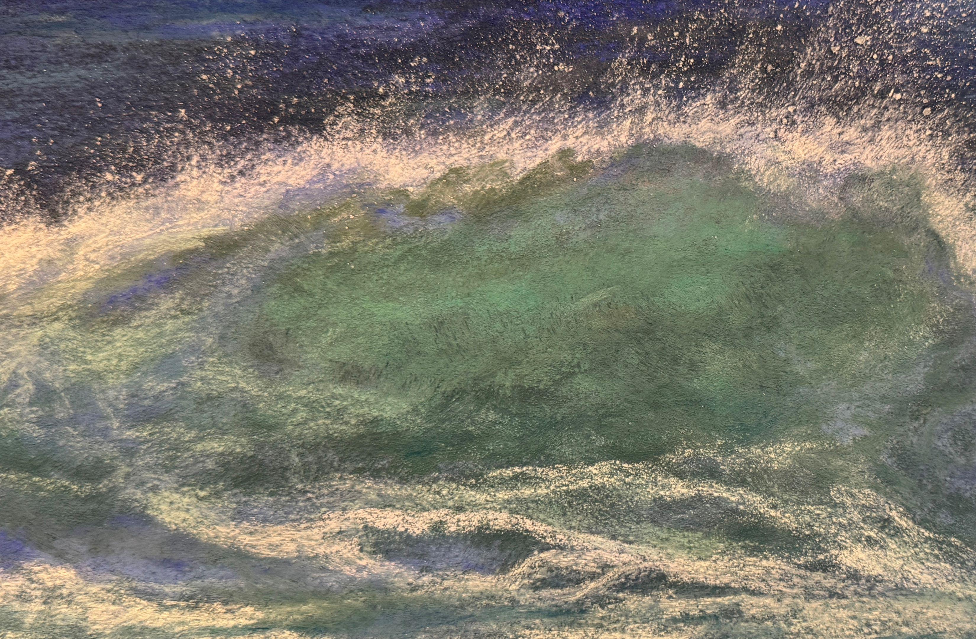 Live Wire - Impressionist Pastel Landscape Painting For Sale 1