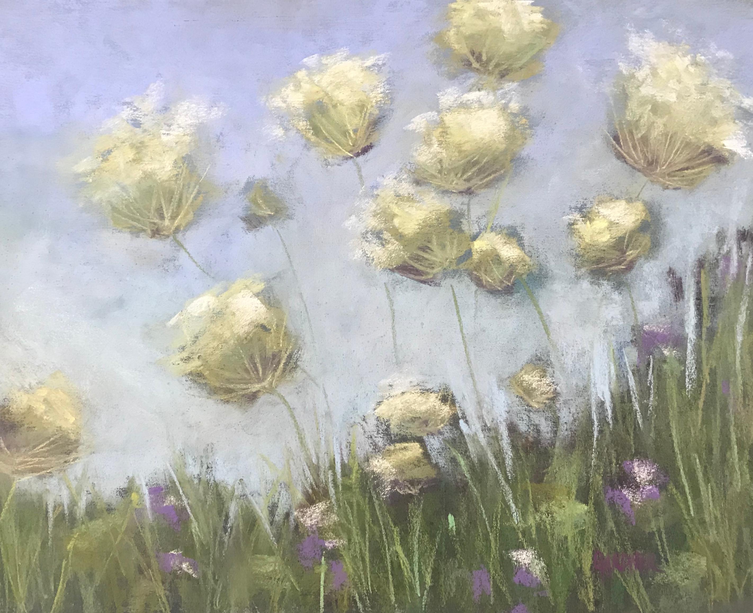 Dina Gardner Still-Life Painting - Long Live The Queen, Framed Original Pastel Floral Still Life Painting, 2021
