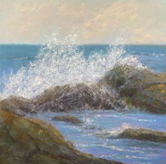 Loose Cannon, Original Impressionist Seascape Pastel Painting on Board, 2021