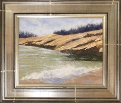 Maine Memories, Original Impressionist Seascape Pastel Painting on Board, 2021