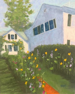 Meet Me In The Garden - Original Impressionist Martha's Vineyard Pastel Painting