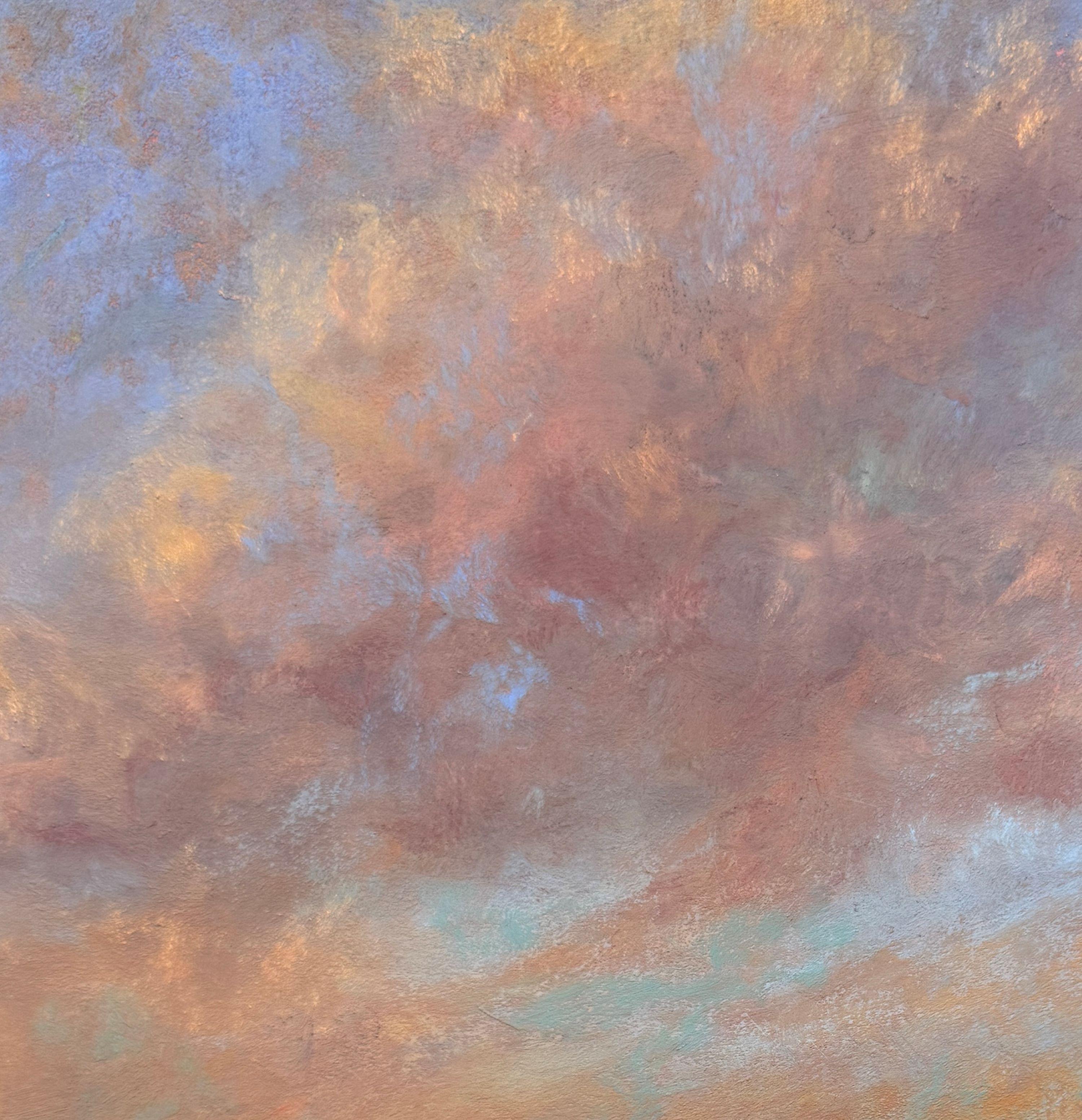 El rubor de la mañana - Pintura al pastel de un paisaje al atardecer - Painting de Dina Gardner