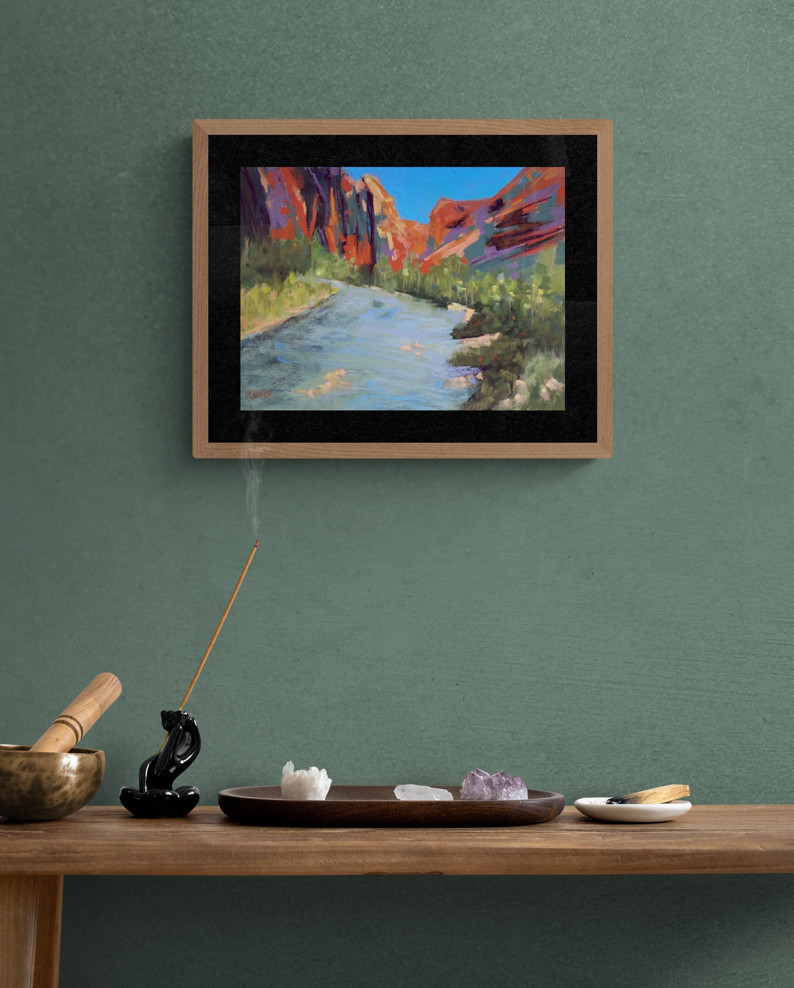 « Only A River's » (Gonna Make Things Right) - Peinture de paysage originale signée en vente 7