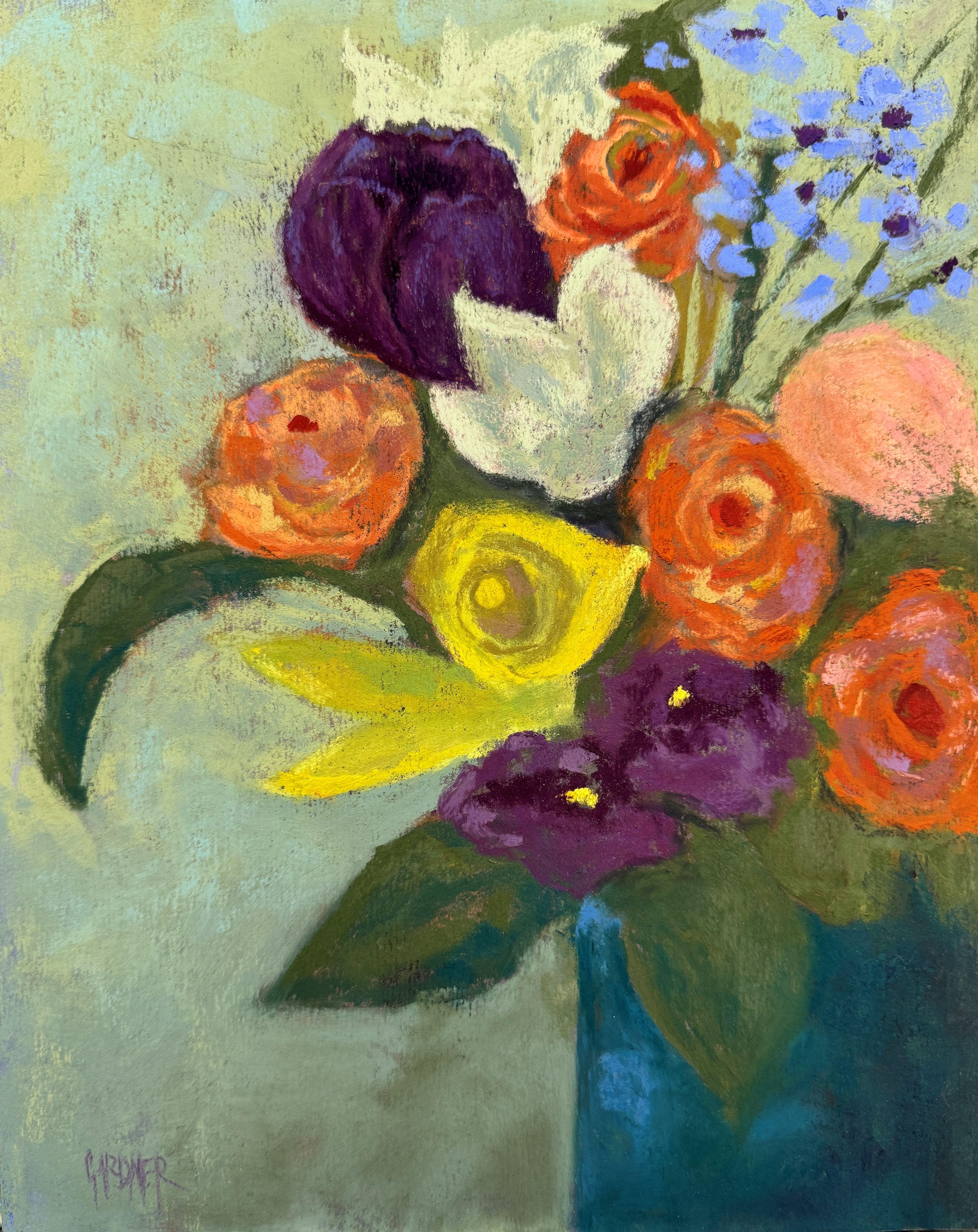 Poetry In A Vase - Pastel Bouquet Painting
