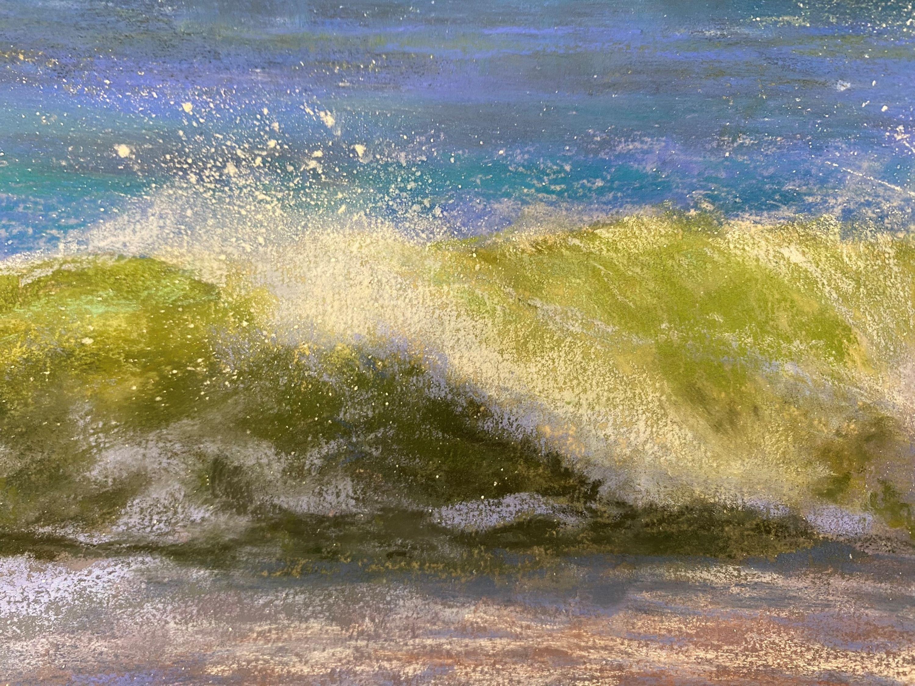 Postcard from the Shore 
9.0 x 12.0 x 1.0, 1.0 lbs 
Pastel on archival paper
Hand signed by artist 

Artist's Commentary: 
“'Postcard From The Shore' is a painting done as a demo for a three-day workshop I taught at the Artist Association of