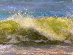 Cartolina dalla riva - Pittura impressionista a pastello sulle onde