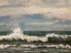 Rainy Days and Mondays - Moody Oceanic Landscape Painting
