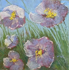 Saturday in the park - Original Pastel Flower Painting