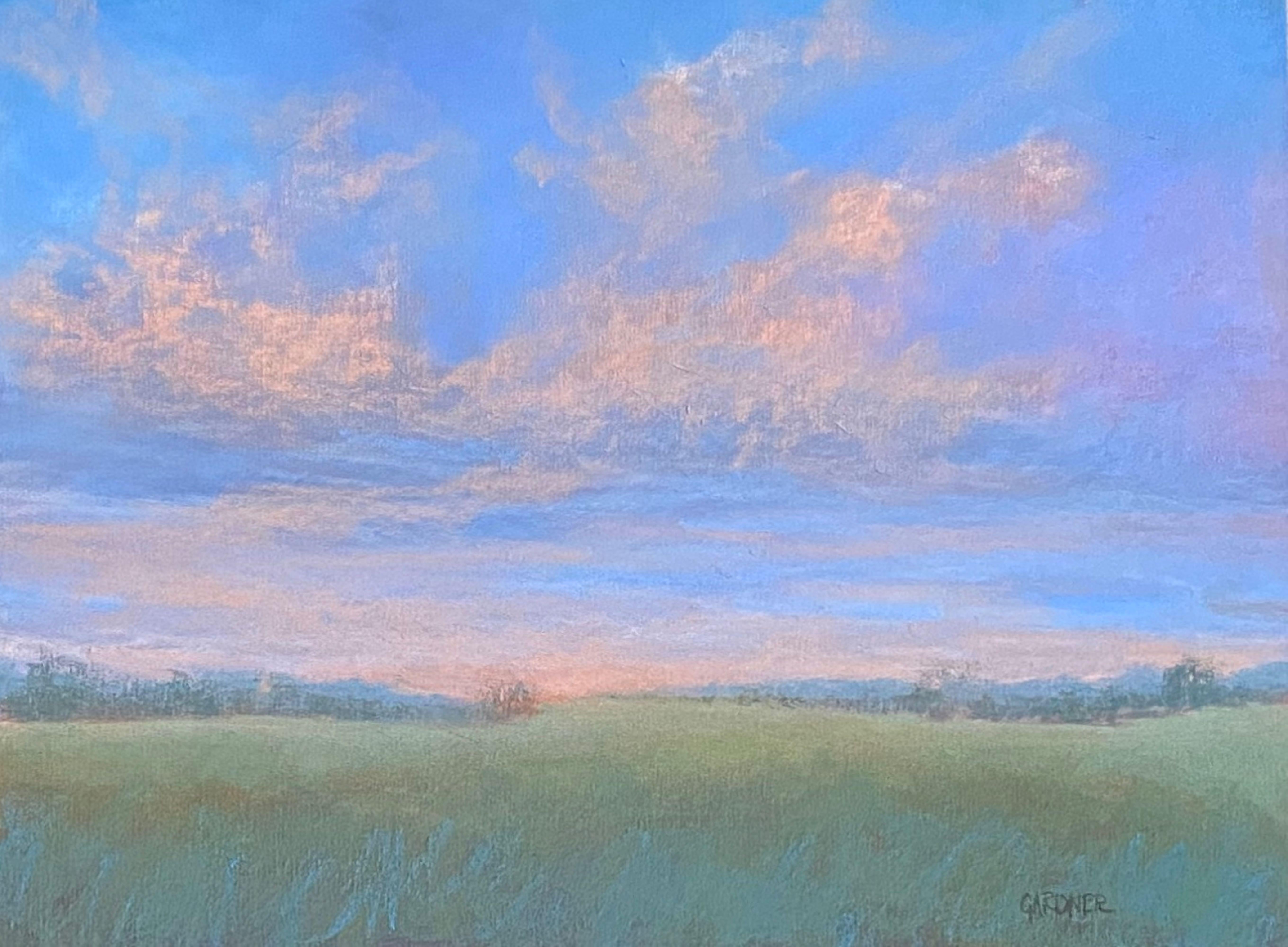 Landscape Painting Dina Gardner - Saving Grace, peinture originale impressionniste contemporaine de paysage au pastel