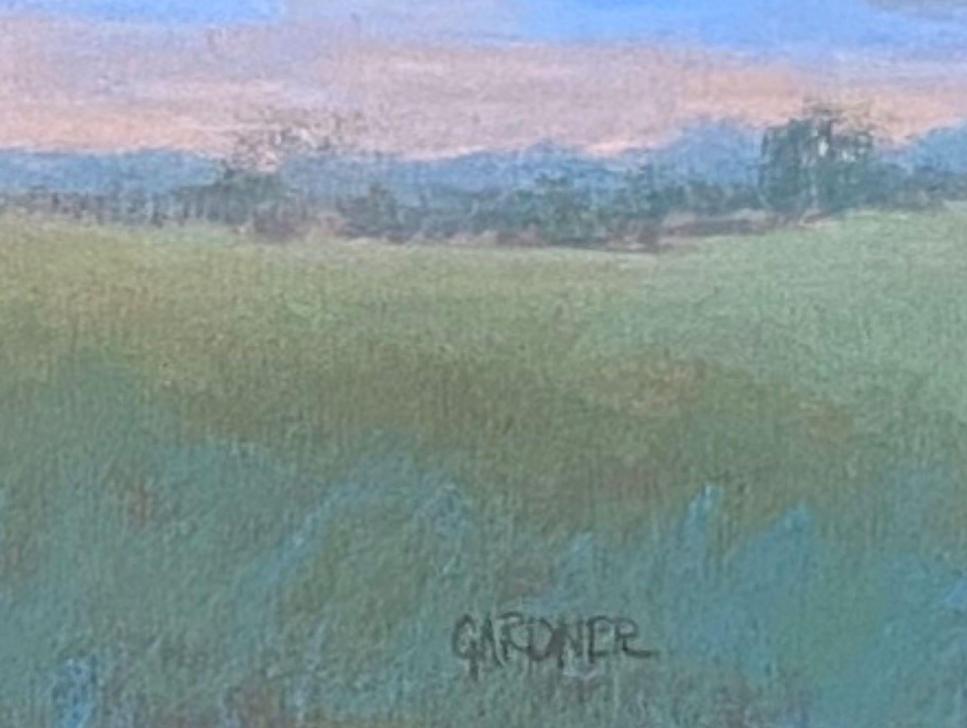 Saving Grace, peinture originale impressionniste contemporaine de paysage au pastel - Impressionnisme Painting par Dina Gardner