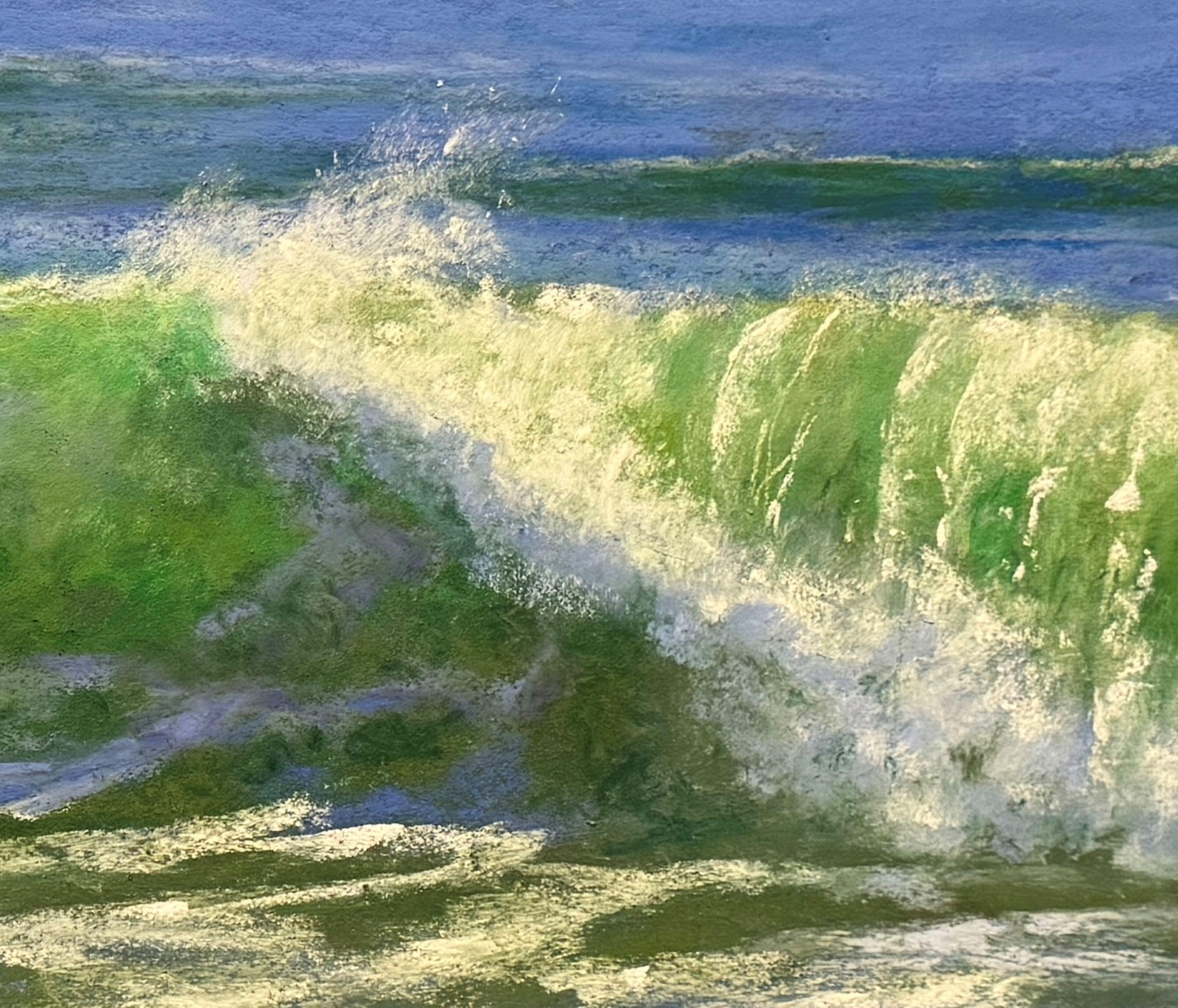 Savoir Vivre - Impressionist Wave Pastel Painting For Sale 1