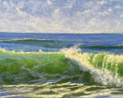 Savoir Vivre, peinture impressionniste au pastel de la vague