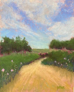 Saborear el día - Pintura al pastel del camino