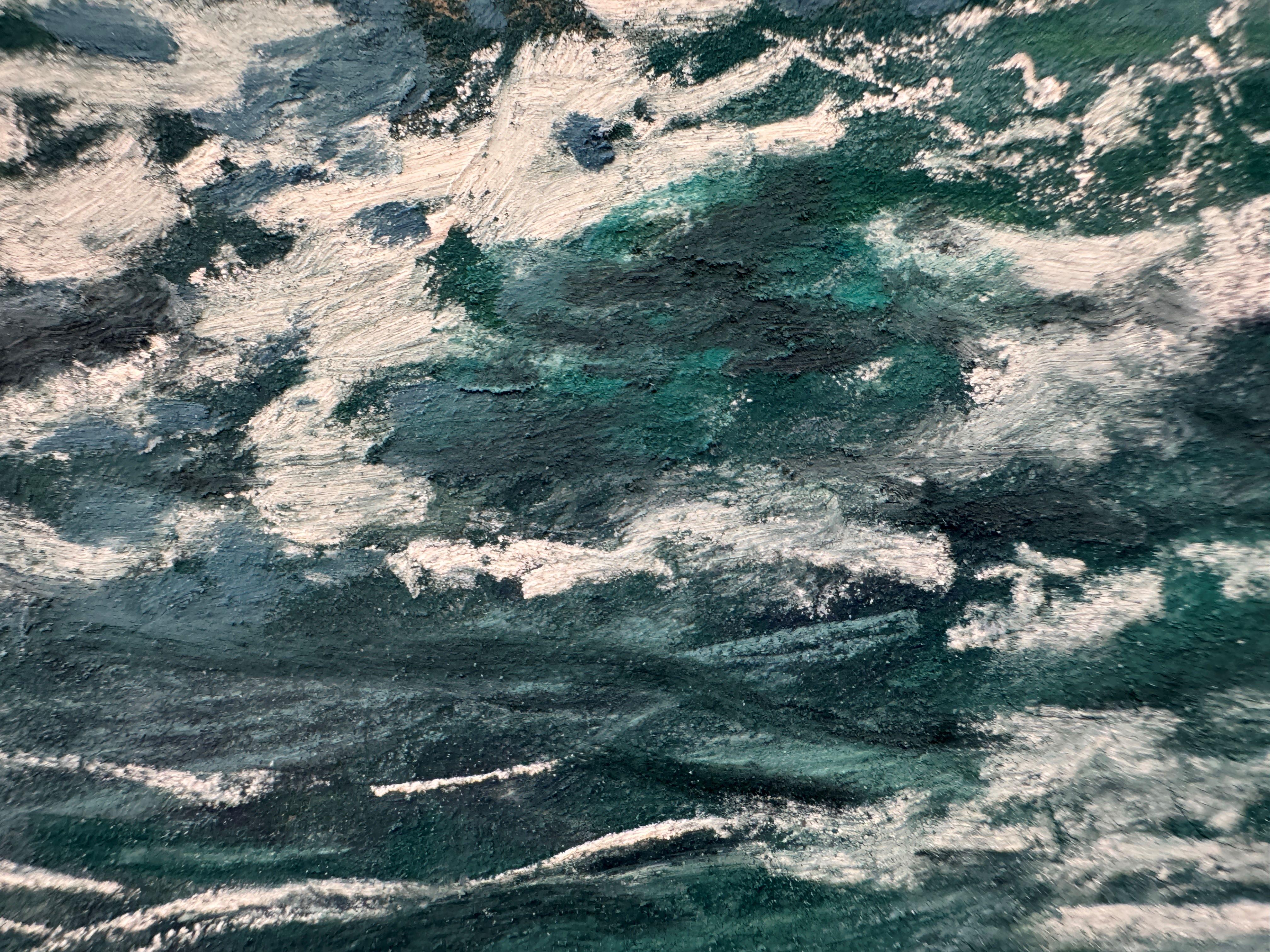 Symphonie de la mer
9,0 x 6,0 x 1,0, 1,0 lbs 
Pastel sur papier d'archivage
Signé à la main par l'artiste 

Commentaire de l'artiste : 
