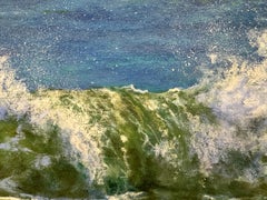 September Seas, Original Seascape Painting in Pastel on Board, 2021