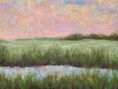 Soulful Sky - Original Impressionist Marsh Landscape Pastel Painting