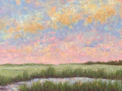 Soulful Sky - Original Impressionist Marsh Landscape Pastel Painting